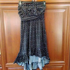 No Boundaries polka dot strapless dress